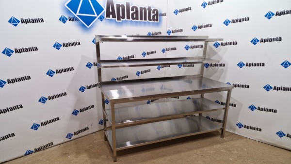 Стол производственный с двумя полками и дополнительными полками