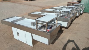 Стол секционный для аутопсии на тумбе