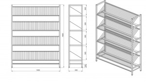 Стеллаж для подносов и противней
