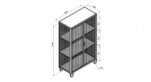 Тележка прачечная для чистого белья